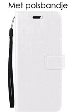 NoXx Hoes Geschikt voor iPhone 15 Pro Max Hoesje Book Case Hoes Flip Cover Wallet Bookcase - Wit