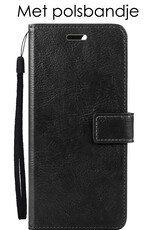 NoXx Hoes Geschikt voor iPhone 15 Pro Max Hoesje Book Case Hoes Flip Cover Wallet Bookcase - Zwart