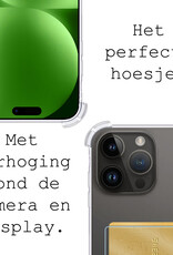 BASEY. Hoes Geschikt voor iPhone 15 Pro Hoesje Shock Proof Case Hoes - Hoesje Geschikt voor iPhone 15 Pro Hoes Cover Shockproof - Transparant - 2 Stuks