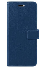BASEY. Hoes Geschikt voor iPhone 15 Pro Max Hoesje Bookcase Hoes Flip Case Book Cover - Hoesje Geschikt voor iPhone 15 Pro Max Hoes Book Case Hoesje - Donkerblauw