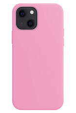 BASEY. Hoes Geschikt voor iPhone 15 Hoesje Siliconen Back Cover Case - Hoesje Geschikt voor iPhone 15 Hoes Cover Hoesje - Lichtroze