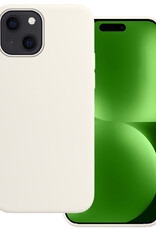BASEY. Hoes Geschikt voor iPhone 15 Hoesje Siliconen Back Cover Case - Hoesje Geschikt voor iPhone 15 Hoes Cover Hoesje - Wit