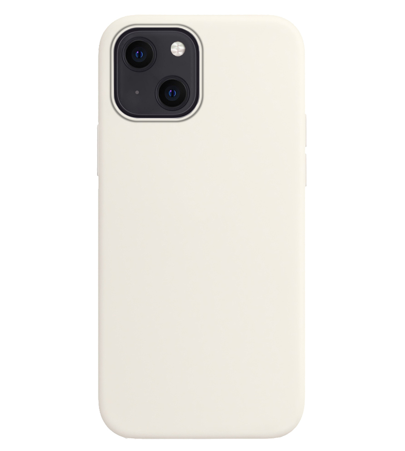 BASEY. Hoes Geschikt voor iPhone 15 Hoesje Siliconen Back Cover Case - Hoesje Geschikt voor iPhone 15 Hoes Cover Hoesje - Wit