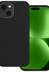 BASEY. Hoes Geschikt voor iPhone 15 Hoesje Siliconen Back Cover Case - Hoesje Geschikt voor iPhone 15 Hoes Cover Hoesje - Zwart