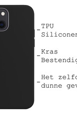 BASEY. Hoes Geschikt voor iPhone 15 Hoesje Siliconen Back Cover Case - Hoesje Geschikt voor iPhone 15 Hoes Cover Hoesje - Zwart