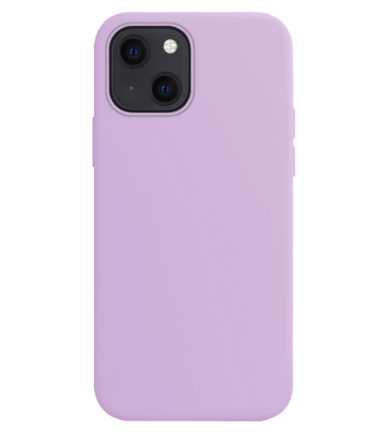 BASEY. Hoes Geschikt voor iPhone 15 Hoesje Siliconen Back Cover Case - Hoesje Geschikt voor iPhone 15 Hoes Cover Hoesje - Lila - 2 Stuks