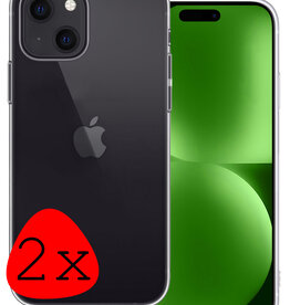 BASEY. BASEY. iPhone 15 Hoesje Siliconen - Transparant - 2 PACK