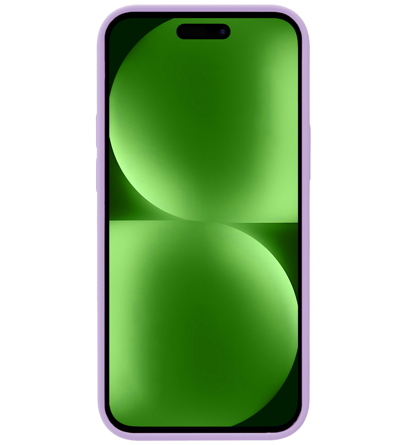 BASEY. Hoes Geschikt voor iPhone 15 Hoesje Siliconen Back Cover Case - Hoesje Geschikt voor iPhone 15 Hoes Cover Hoesje - Lila