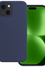 BASEY. Hoes Geschikt voor iPhone 15 Plus Hoesje Siliconen Back Cover Case - Hoesje Geschikt voor iPhone 15 Plus Hoes Cover Hoesje - Donkerblauw