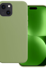 BASEY. Hoes Geschikt voor iPhone 15 Plus Hoesje Siliconen Back Cover Case - Hoesje Geschikt voor iPhone 15 Plus Hoes Cover Hoesje - Groen