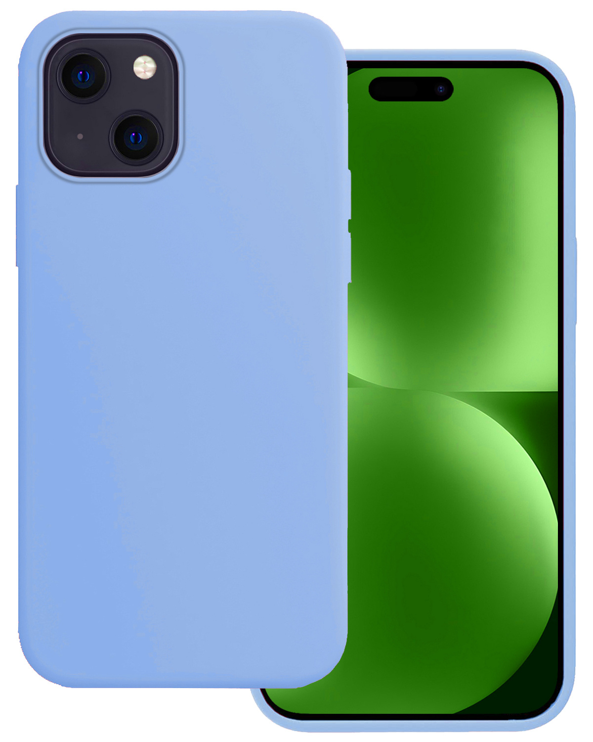 BASEY. Hoes Geschikt voor iPhone 15 Plus Hoesje Siliconen Back Cover Case - Hoesje Geschikt voor iPhone 15 Plus Hoes Cover Hoesje - Lichtblauw