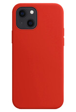 BASEY. Hoes Geschikt voor iPhone 15 Plus Hoesje Siliconen Back Cover Case - Hoesje Geschikt voor iPhone 15 Plus Hoes Cover Hoesje - Rood