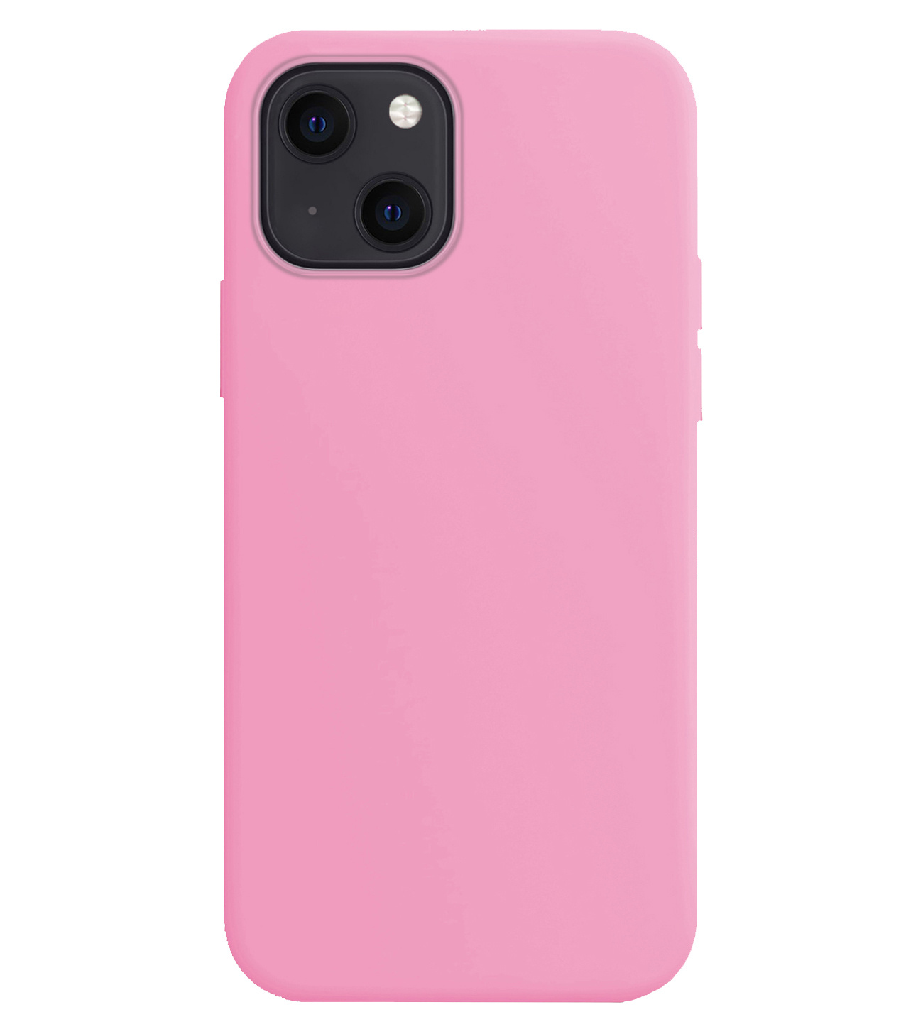 BASEY. Hoes Geschikt voor iPhone 15 Plus Hoesje Siliconen Back Cover Case - Hoesje Geschikt voor iPhone 15 Plus Hoes Cover Hoesje - Lichtroze - 2 Stuks