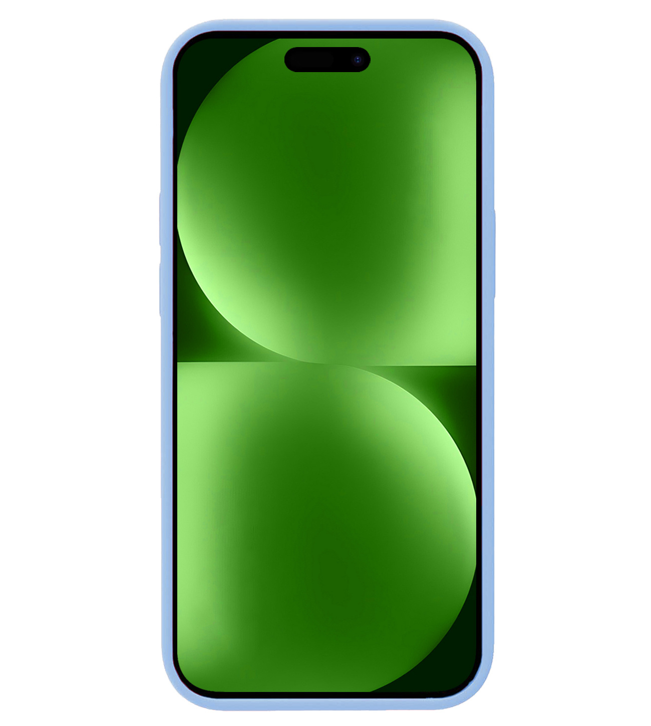 BASEY. Hoes Geschikt voor iPhone 15 Pro Hoesje Siliconen Back Cover Case - Hoesje Geschikt voor iPhone 15 Pro Hoes Cover Hoesje - Lichtblauw