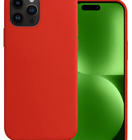 BASEY. BASEY. iPhone 15 Pro Hoesje Siliconen - Rood