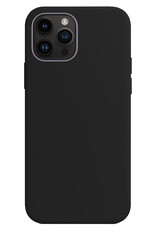 BASEY. Hoes Geschikt voor iPhone 15 Pro Hoesje Siliconen Back Cover Case - Hoesje Geschikt voor iPhone 15 Pro Hoes Cover Hoesje - Zwart - 2 Stuks