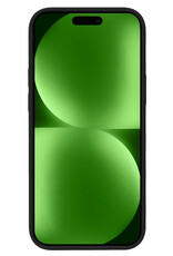 BASEY. Hoes Geschikt voor iPhone 15 Pro Hoesje Siliconen Back Cover Case - Hoesje Geschikt voor iPhone 15 Pro Hoes Cover Hoesje - Zwart - 2 Stuks