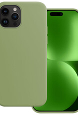 BASEY. Hoes Geschikt voor iPhone 15 Pro Max Hoesje Siliconen Back Cover Case - Hoesje Geschikt voor iPhone 15 Pro Max Hoes Cover Hoesje - Groen