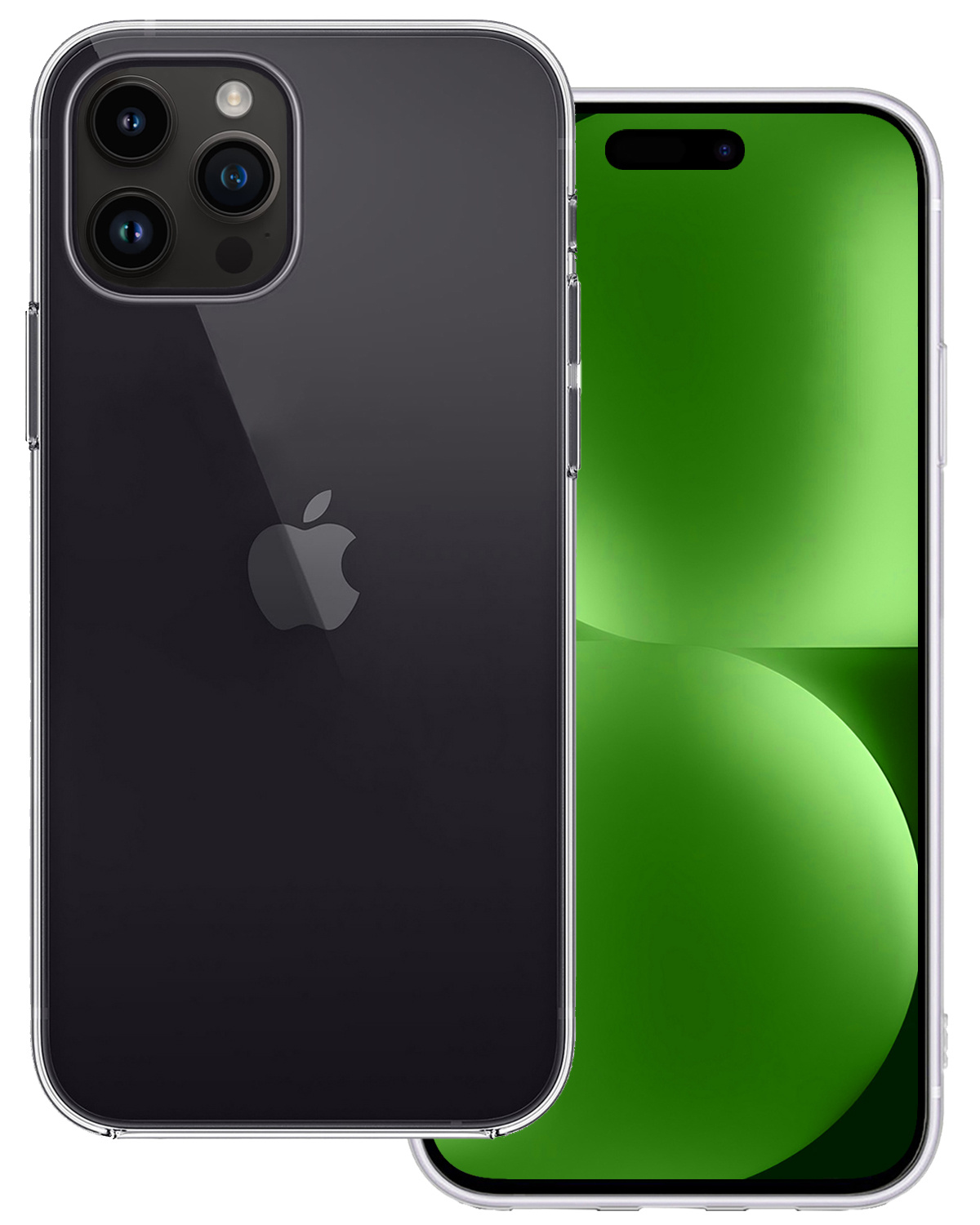 BASEY. Hoes Geschikt voor iPhone 15 Pro Max Hoesje Siliconen Back Cover Case - Hoesje Geschikt voor iPhone 15 Pro Max Hoes Cover Hoesje - Transparant