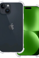 BASEY. Hoes Geschikt voor iPhone 15 Hoesje Shock Proof Case Hoes Siliconen - Hoesje Geschikt voor iPhone 15 Hoes Cover Shockproof - Transparant