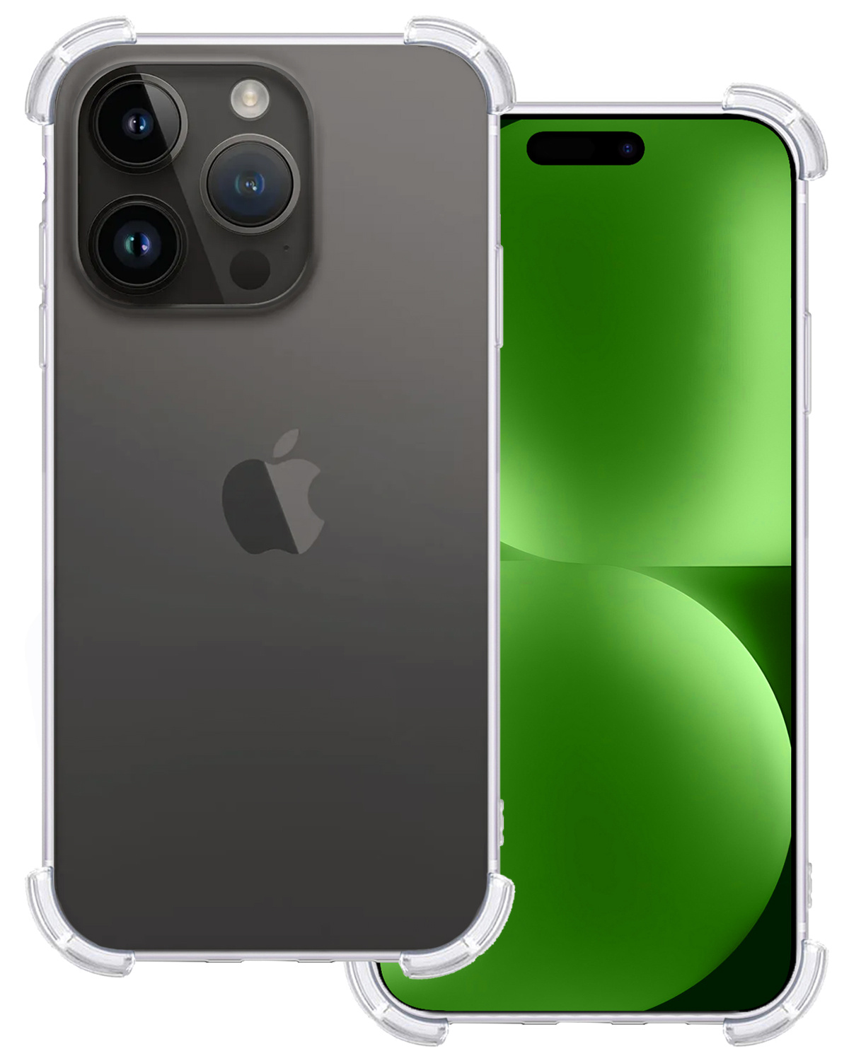 BASEY. Hoes Geschikt voor iPhone 15 Pro Hoesje Shock Proof Case Hoes Siliconen - Hoesje Geschikt voor iPhone 15 Pro Hoes Cover Shockproof - Transparant