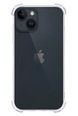 BASEY. Hoes Geschikt voor iPhone 15 Hoesje Shock Proof Case Hoes Siliconen Met 2x Screenprotector - Hoesje Geschikt voor iPhone 15 Hoes Cover Shockproof - Transparant