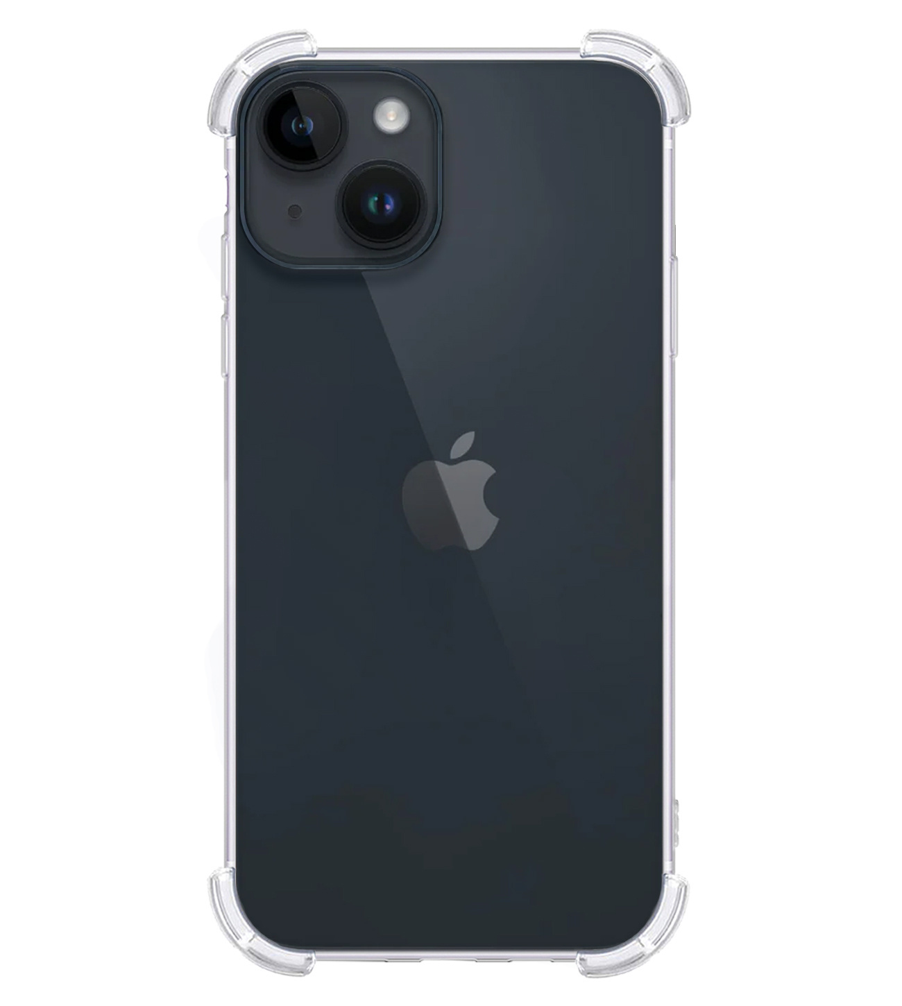 BASEY. Hoes Geschikt voor iPhone 15 Plus Hoesje Shock Proof Case Hoes Siliconen Met 2x Screenprotector - Hoesje Geschikt voor iPhone 15 Plus Hoes Cover Shockproof - Transparant