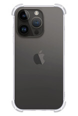 BASEY. Hoes Geschikt voor iPhone 15 Pro Max Hoesje Shock Proof Case Hoes Siliconen Met Screenprotector - Hoesje Geschikt voor iPhone 15 Pro Max Hoes Cover Shockproof - Transparant