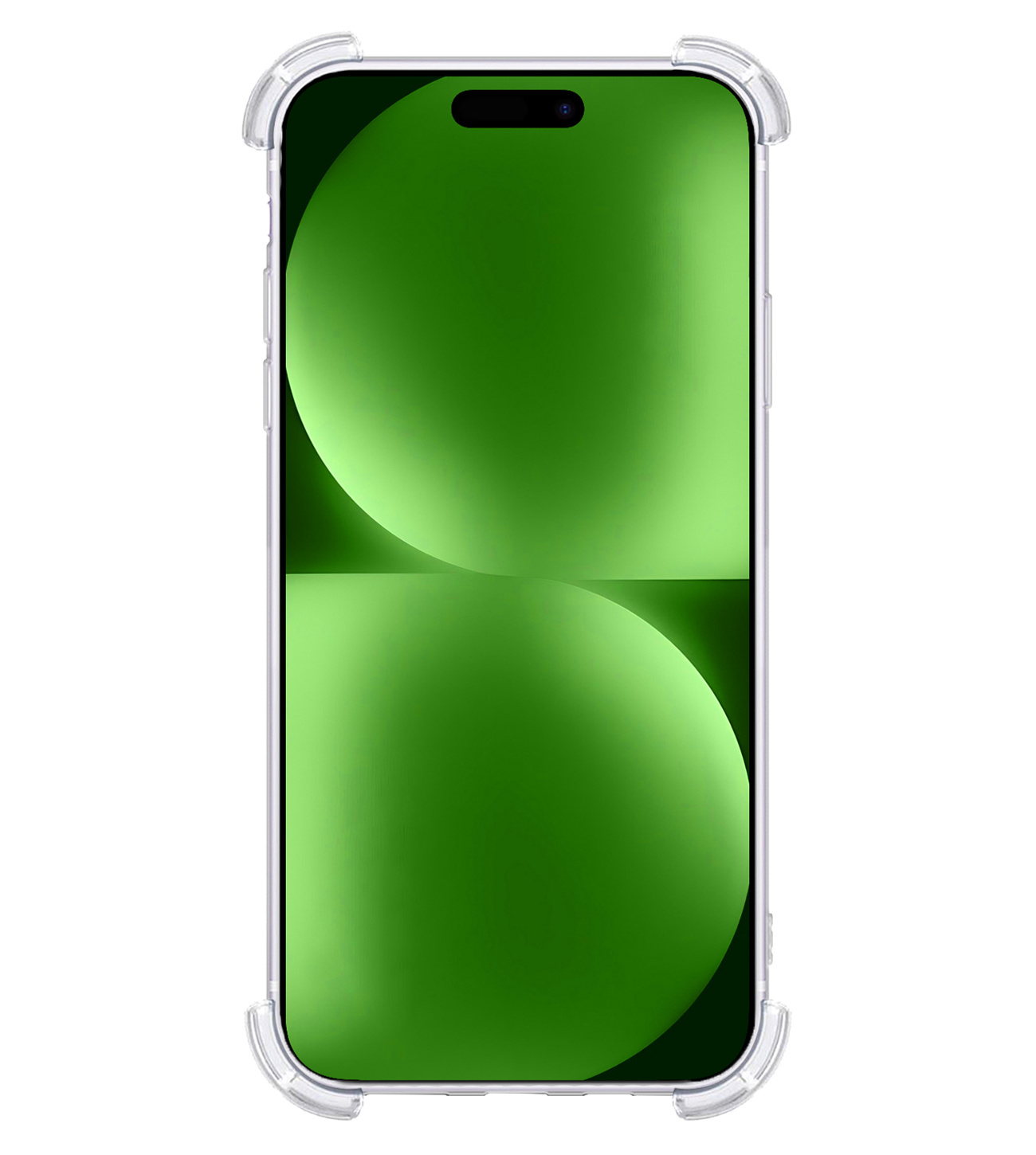 BASEY. Hoes Geschikt voor iPhone 15 Pro Max Hoesje Shock Proof Case Hoes Siliconen Met Screenprotector - Hoesje Geschikt voor iPhone 15 Pro Max Hoes Cover Shockproof - Transparant