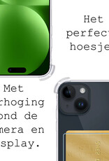 BASEY. Hoes Geschikt voor iPhone 15 Hoesje Shock Proof Case Hoes Met 2x Screenprotector - Hoesje Geschikt voor iPhone 15 Hoes Cover Shockproof - Transparant