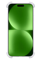 BASEY. Hoes Geschikt voor iPhone 15 Pro Hoesje Shock Proof Case Hoes Met 2x Screenprotector - Hoesje Geschikt voor iPhone 15 Pro Hoes Cover Shockproof - Transparant