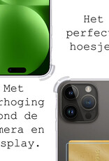 BASEY. Hoes Geschikt voor iPhone 15 Pro Hoesje Shock Proof Case Hoes Met 2x Screenprotector - Hoesje Geschikt voor iPhone 15 Pro Hoes Cover Shockproof - Transparant