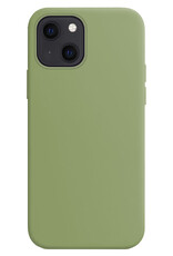 BASEY. Hoes Geschikt voor iPhone 15 Hoesje Siliconen Back Cover Case Met Screenprotector - Hoesje Geschikt voor iPhone 15 Hoes Cover Hoesje - Groen