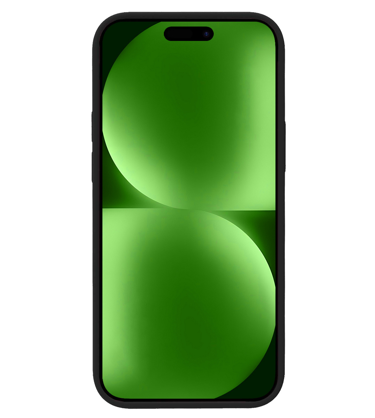 BASEY. Hoes Geschikt voor iPhone 15 Hoesje Siliconen Back Cover Case Met Screenprotector - Hoesje Geschikt voor iPhone 15 Hoes Cover Hoesje - Zwart