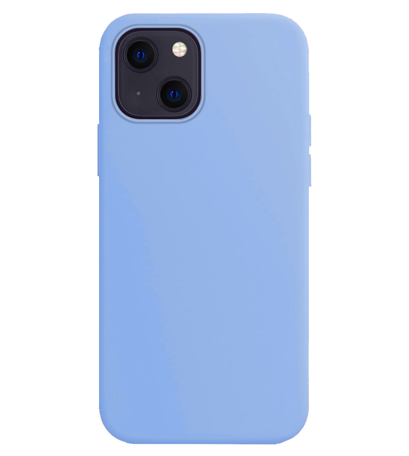 BASEY. Hoes Geschikt voor iPhone 15 Hoesje Siliconen Back Cover Case Met 2x Screenprotector - Hoesje Geschikt voor iPhone 15 Hoes Cover Hoesje - Lichtblauw