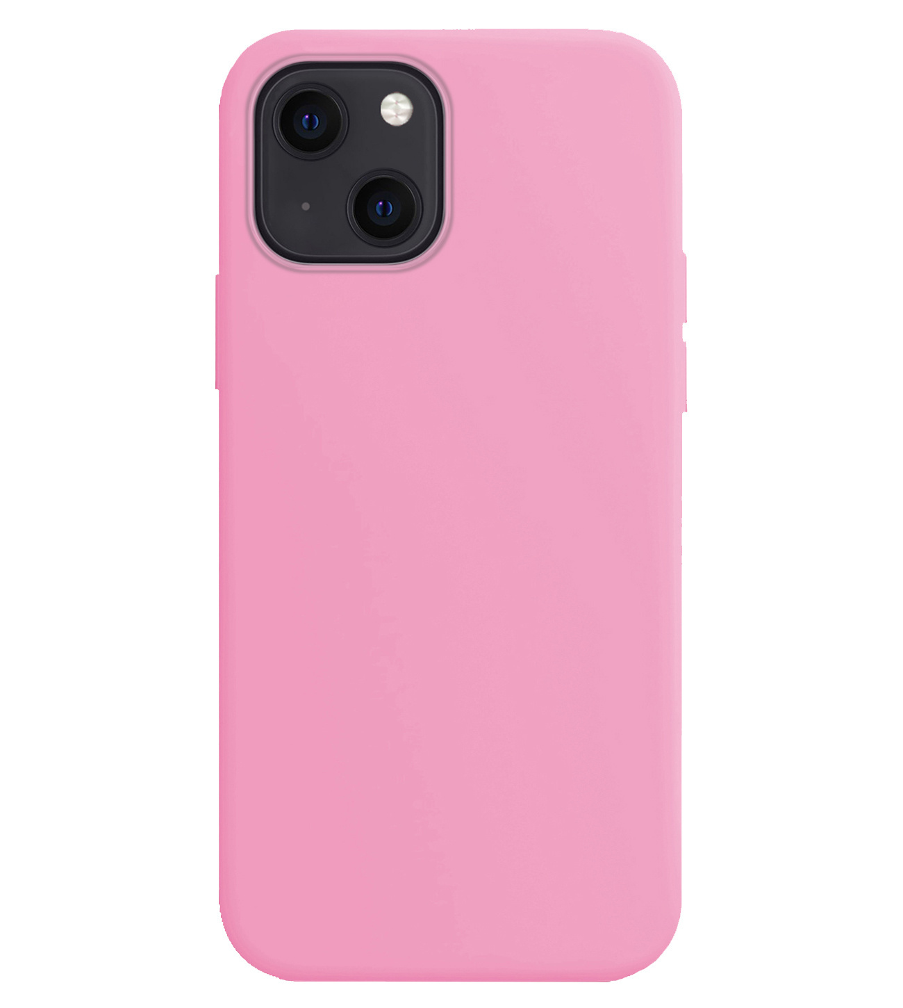 BASEY. Hoes Geschikt voor iPhone 15 Hoesje Siliconen Back Cover Case Met 2x Screenprotector - Hoesje Geschikt voor iPhone 15 Hoes Cover Hoesje - Lichtroze