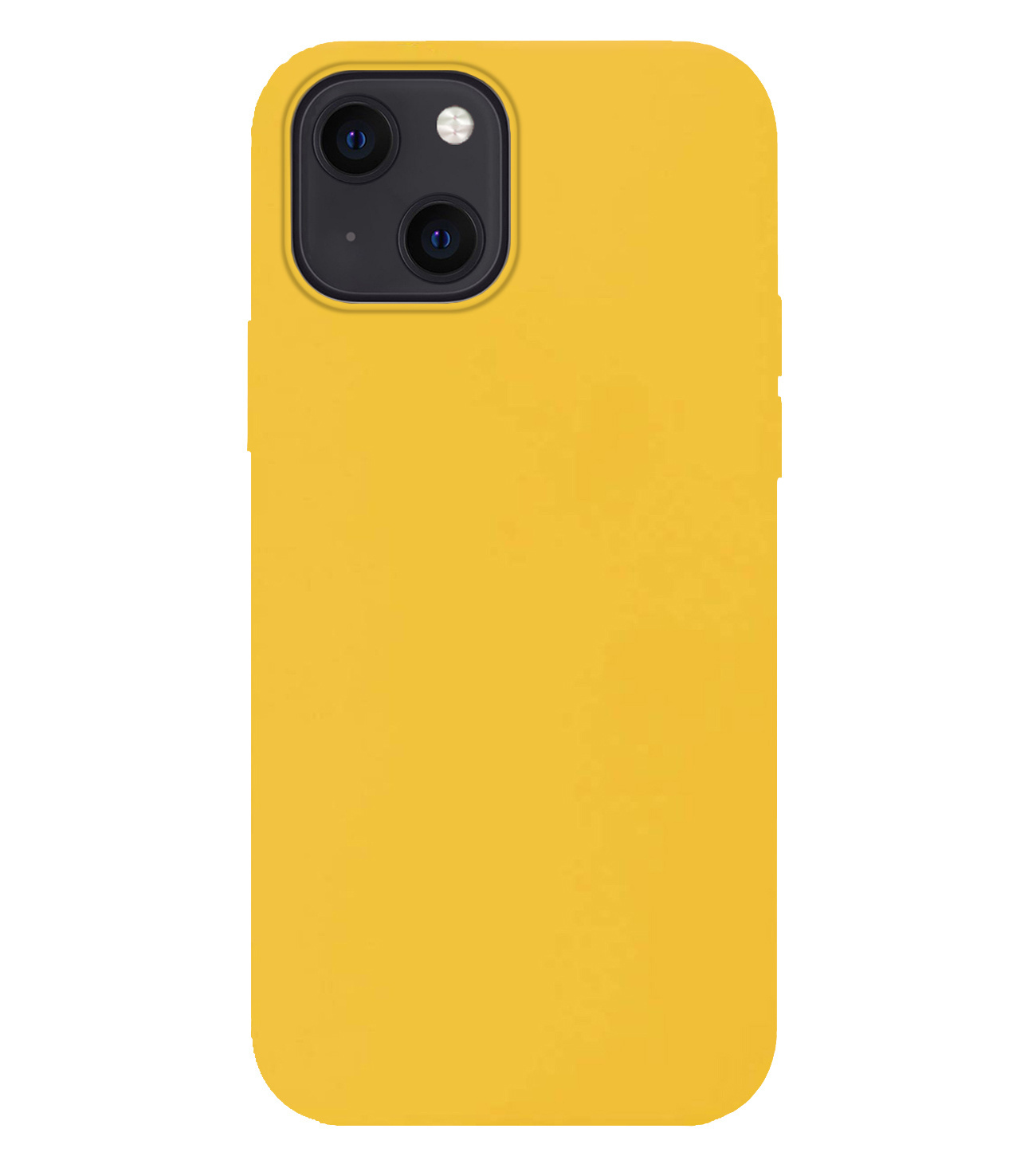 BASEY. Hoes Geschikt voor iPhone 15 Plus Hoesje Siliconen Back Cover Case Met Screenprotector - Hoesje Geschikt voor iPhone 15 Plus Hoes Cover Hoesje - Geel