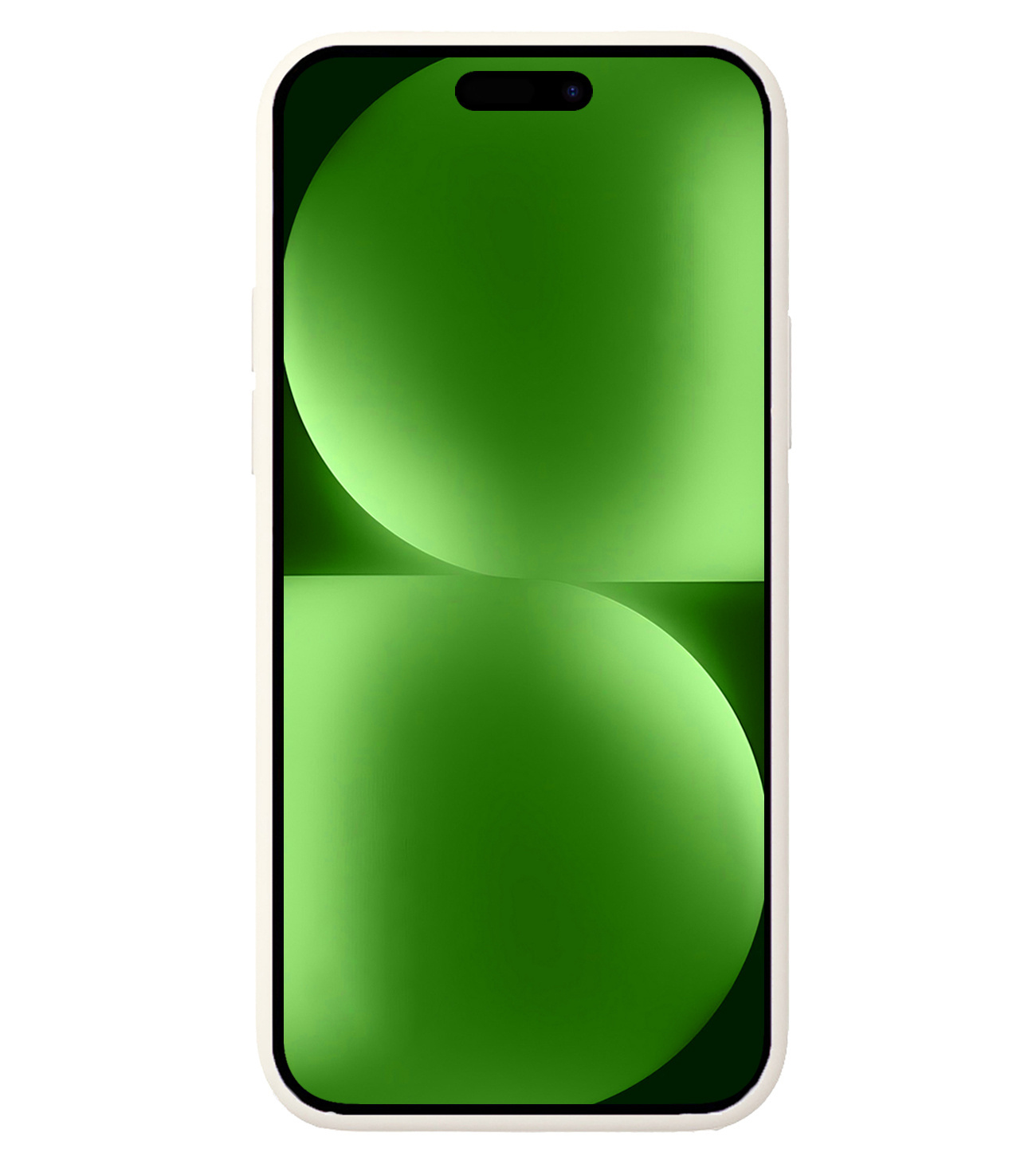 BASEY. Hoes Geschikt voor iPhone 15 Plus Hoesje Siliconen Back Cover Case Met Screenprotector - Hoesje Geschikt voor iPhone 15 Plus Hoes Cover Hoesje - Wit