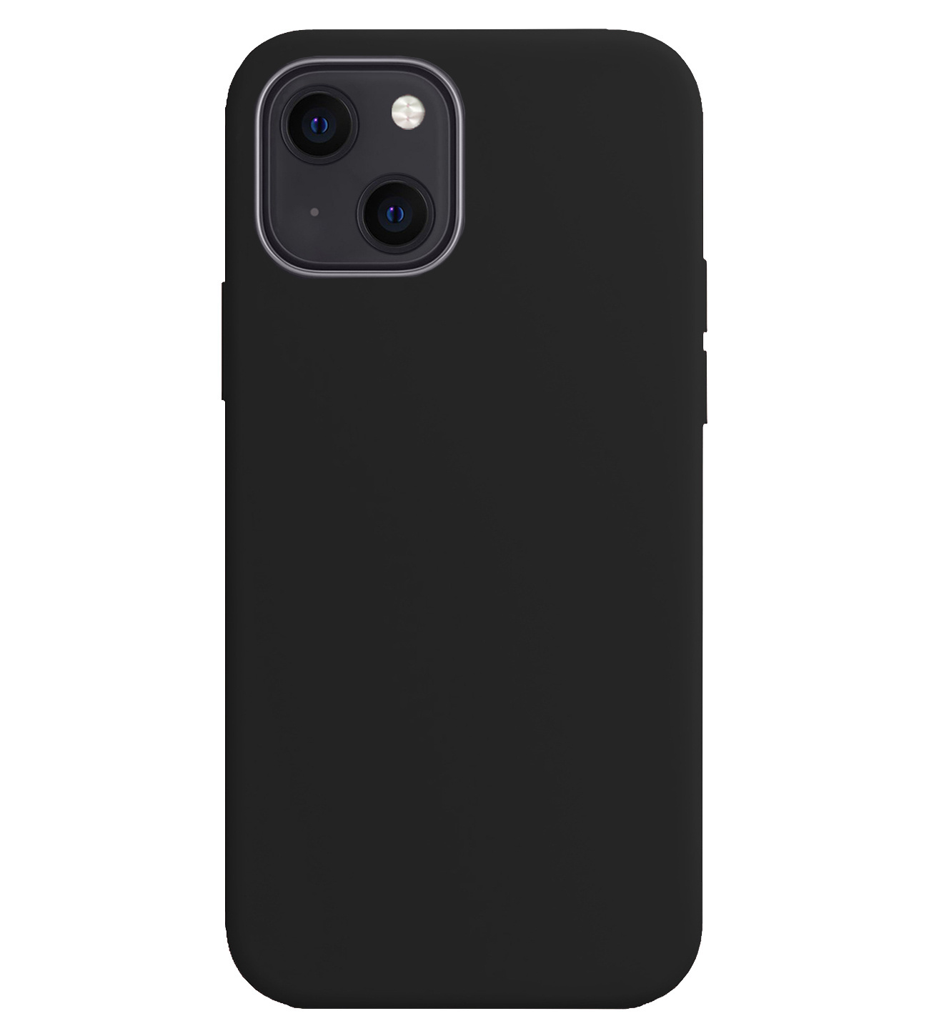 BASEY. Hoes Geschikt voor iPhone 15 Plus Hoesje Siliconen Back Cover Case Met Screenprotector - Hoesje Geschikt voor iPhone 15 Plus Hoes Cover Hoesje - Zwart