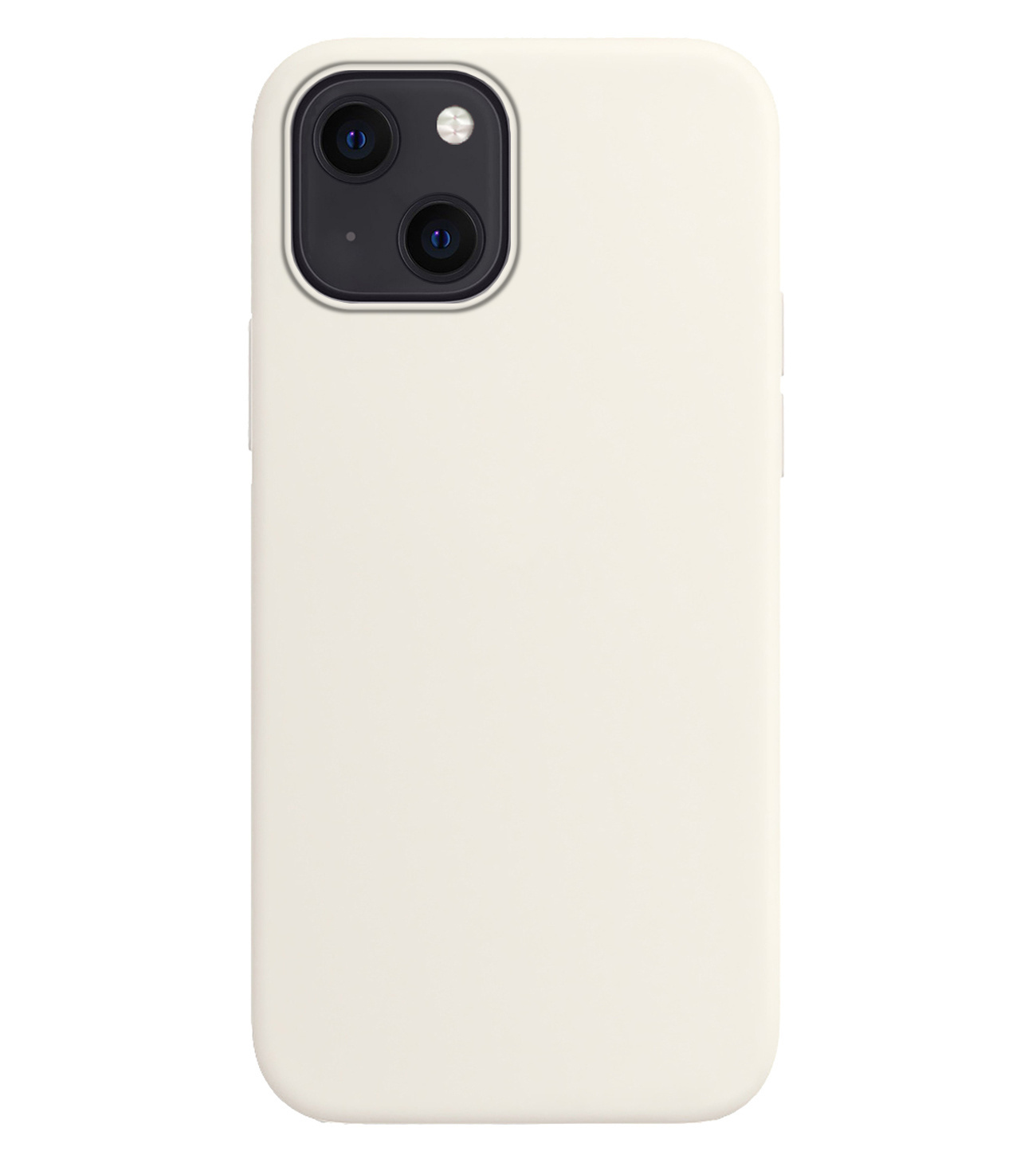 BASEY. Hoes Geschikt voor iPhone 15 Plus Hoesje Siliconen Back Cover Case Met 2x Screenprotector - Hoesje Geschikt voor iPhone 15 Plus Hoes Cover Hoesje - Wit