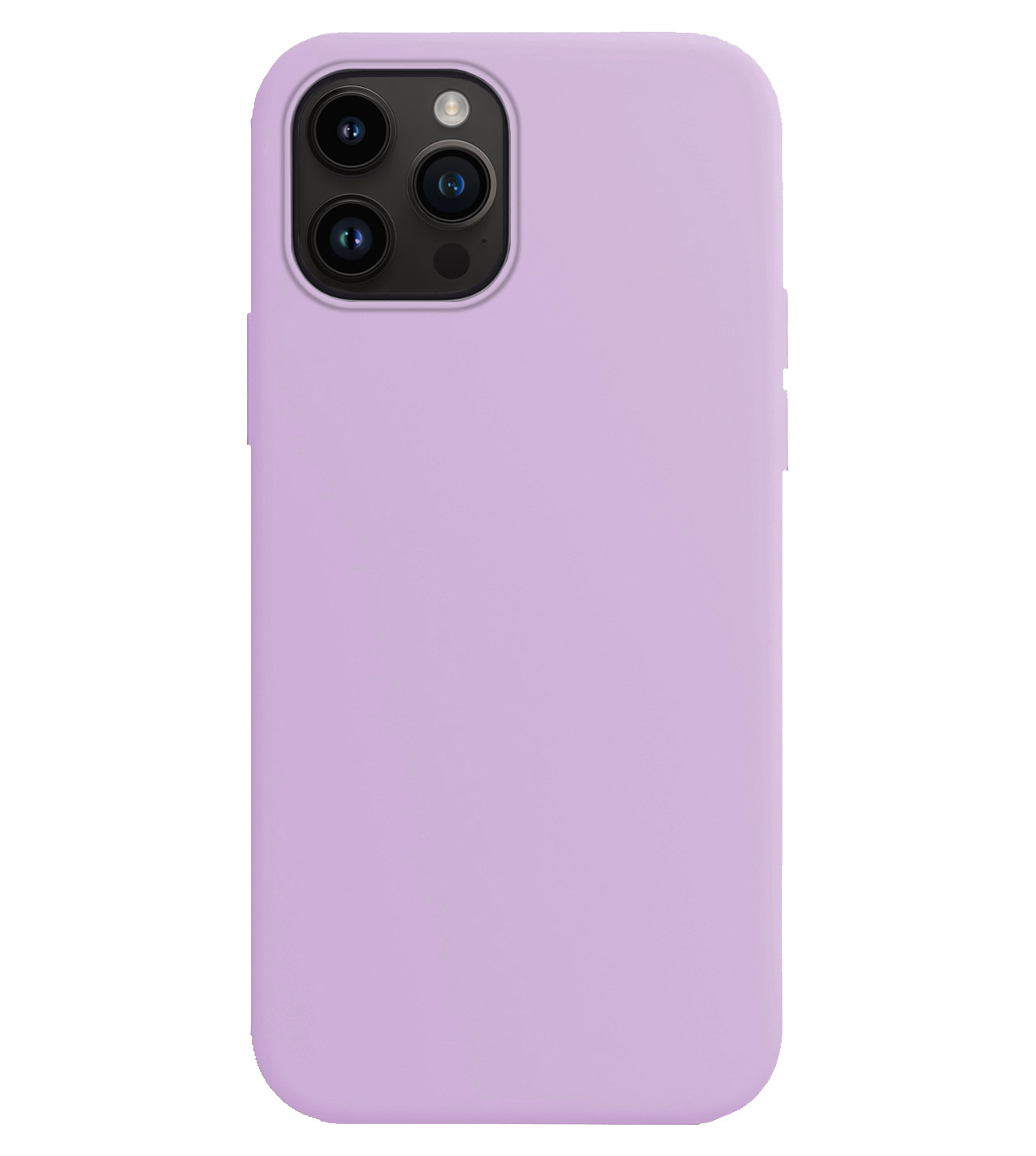 BASEY. Hoes Geschikt voor iPhone 15 Pro Max Hoesje Siliconen Back Cover Case Met Screenprotector - Hoesje Geschikt voor iPhone 15 Pro Max Hoes Cover Hoesje - Lila