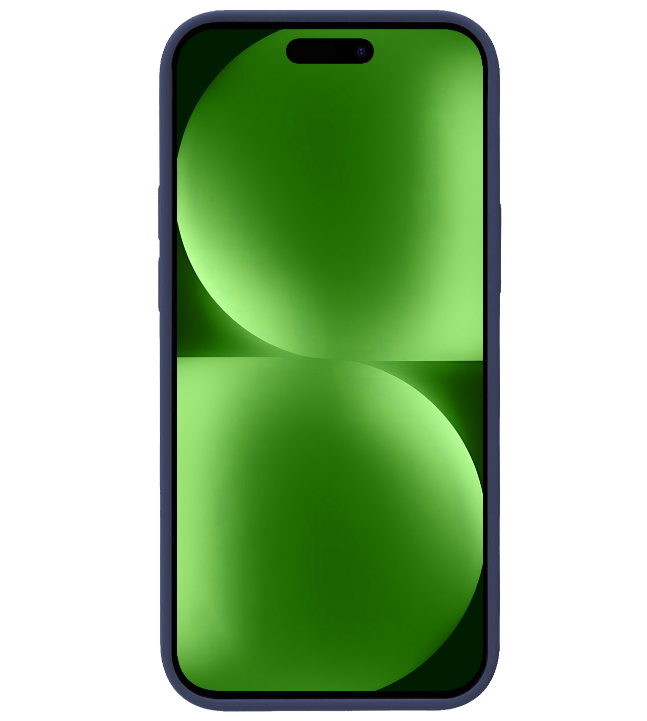 BASEY. Hoes Geschikt voor iPhone 15 Pro Max Hoesje Siliconen Back Cover Case Met 2x Screenprotector - Hoesje Geschikt voor iPhone 15 Pro Max Hoes Cover Hoesje - Donkerblauw