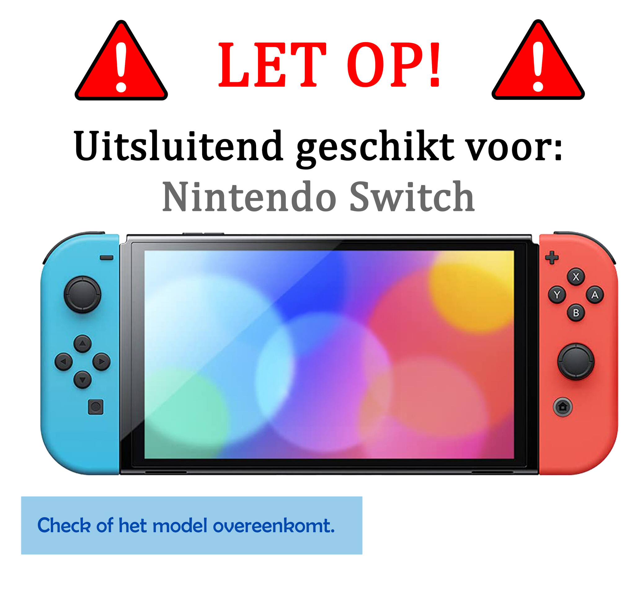 BASEY. Hoesje Geschikt voor Nintendo Switch Case Hoes Hard Cover Koord Met Screenprotector - Bescherm Case Geschikt voor Nintendo Switch Hoes - Rood