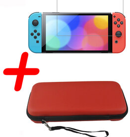BASEY. BASEY. Nintendo Switch Hoesje Met Screenprotector - Rood