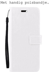 BASEY. Hoes Geschikt voor iPhone 15 Hoesje Bookcase Hoes Flip Case Book Cover Met 2x Screenprotector - Hoesje Geschikt voor iPhone 15 Hoes Book Case Hoesje - Wit