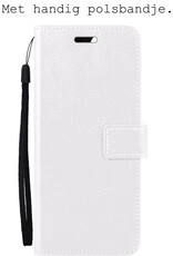 BASEY. Hoes Geschikt voor iPhone 15 Pro Hoesje Bookcase Hoes Flip Case Book Cover Met Screenprotector - Hoesje Geschikt voor iPhone 15 Pro Hoes Book Case Hoesje - Wit