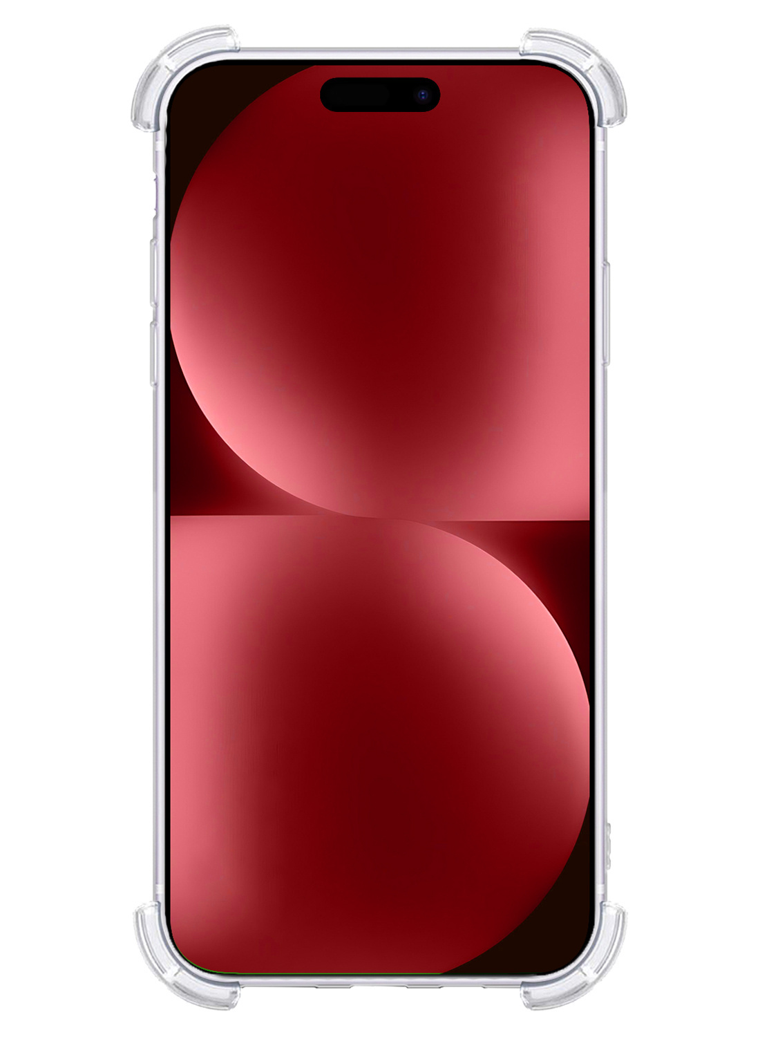 NoXx Hoes Geschikt voor iPhone 15 Plus Hoesje Pasjeshouder Cover Shock Proof Case Siliconen Hoes Met Kaarthouder Met Screenprotector - Transparant