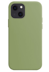 NoXx Hoes Geschikt voor iPhone 15 Hoesje Cover Siliconen Back Case Hoes Met Screenprotector - Groen