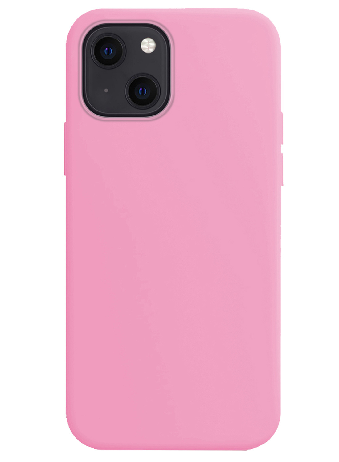 NoXx Hoes Geschikt voor iPhone 15 Hoesje Cover Siliconen Back Case Hoes Met Screenprotector - Lichtroze