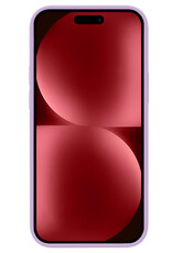 NoXx Hoes Geschikt voor iPhone 15 Hoesje Cover Siliconen Back Case Hoes Met Screenprotector - Lila